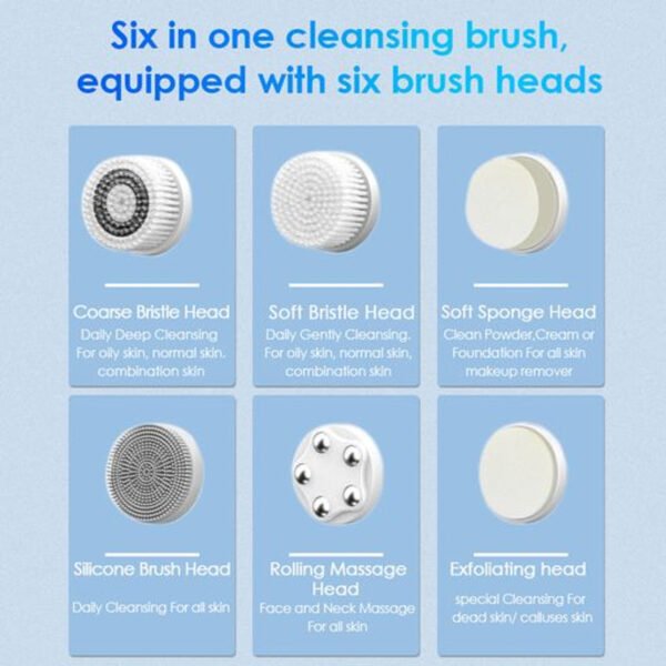 6 in 1 Electric Facial Cleansing Brush