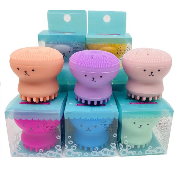 Cute Little Octopus Silicone Manual Facial Cleansing Brush