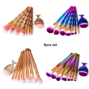 7/10/12pcs Fish-Shaped Makeup Brush Set Wholesale