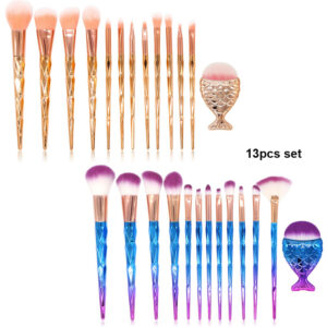 7/10/12pcs Fish-Shaped Makeup Brush Set Wholesale