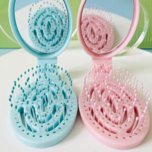 Mini Folding Massage Comb with Mirror Wholesale