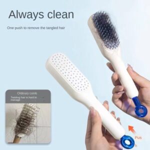 Retractable Easy-Cleaning Detangling Hair Comb